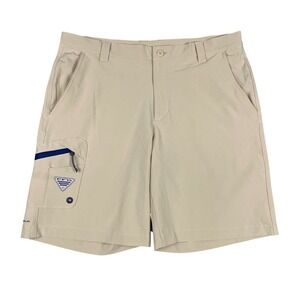 Columbia PFG Mens Size 36 Terminal Tackle Shorts Light Beige Omni Shield